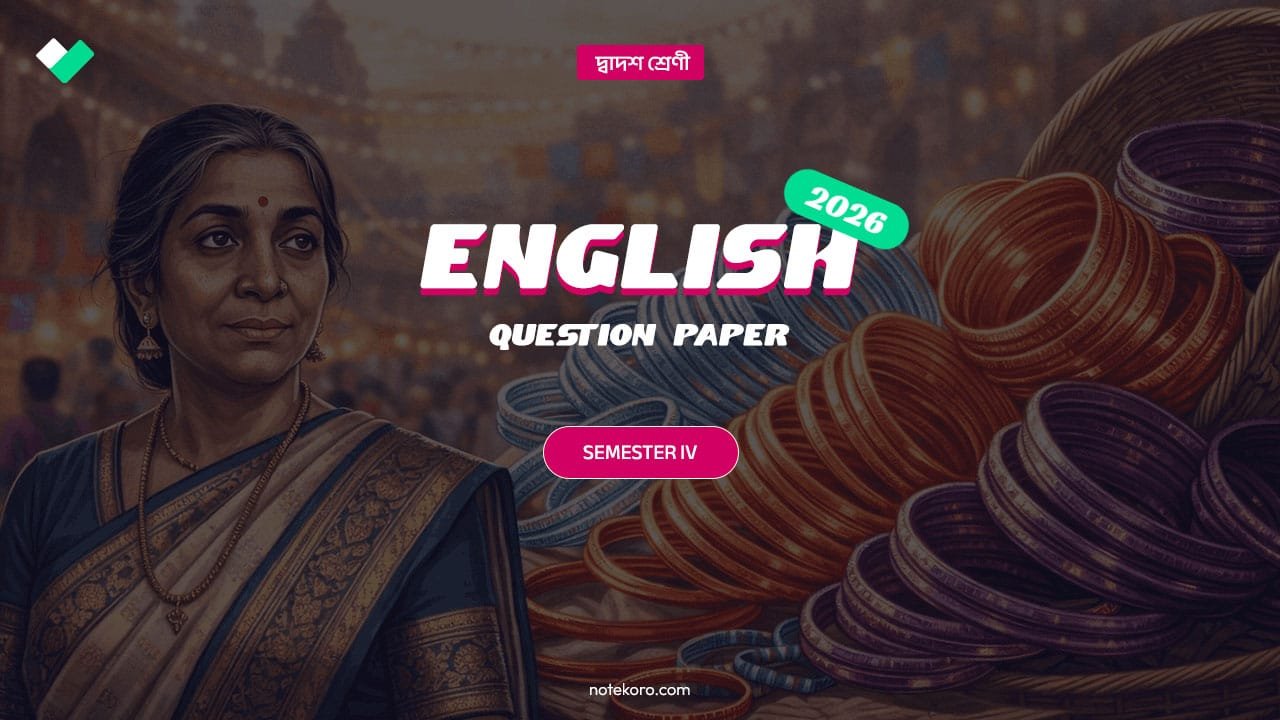 class 12 semester 4 english question paper with solution pdf 2025 26